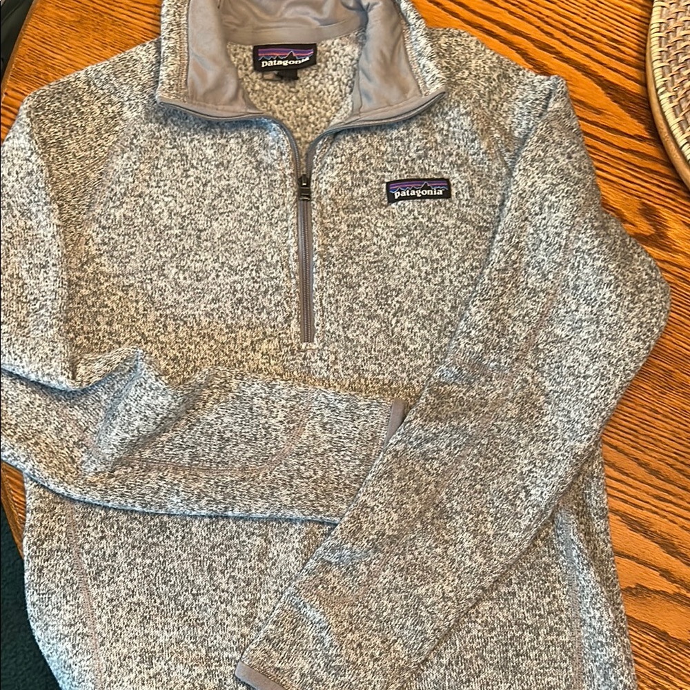 Patagonia Gray Zip Up Sweater Fleece